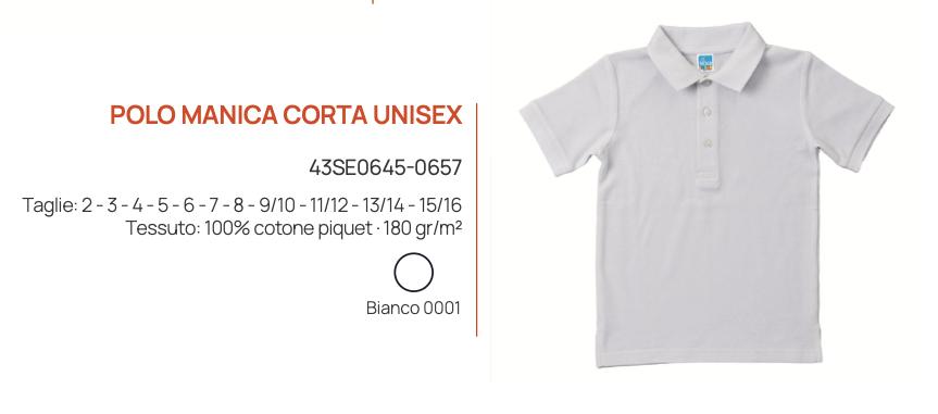 Polo manica corta bambini Siggi Happy School cotone fresco piquet 33MA0241 - Caos Intimo Donna - Uomo - Bambini - Casa - Siggi