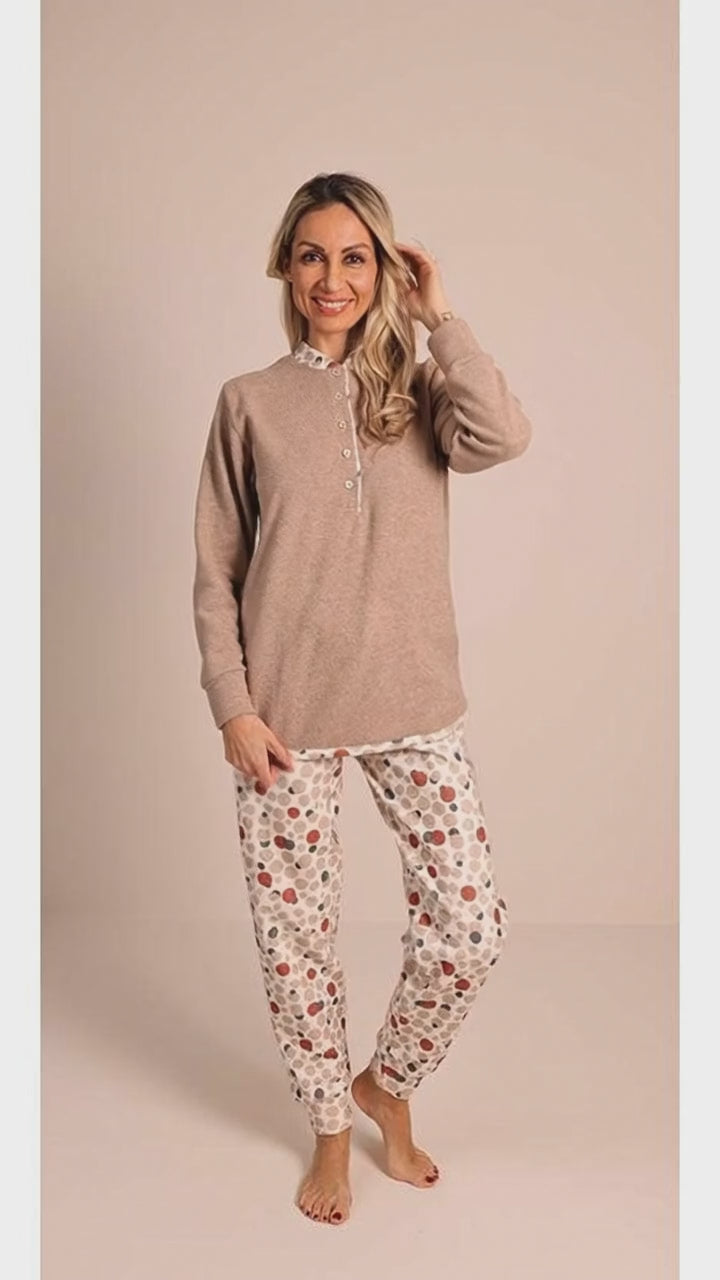 Pigiama donna invernale serafino punto Milano Gary flanellato 5150