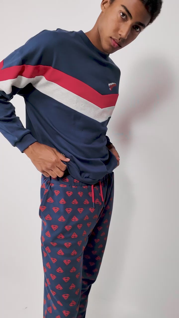 Pigiama uomo Gisela girocollo interlock Superman DC 20242