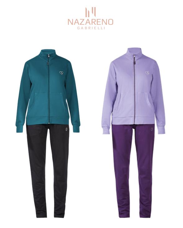 Tuta donna zip garzata Nazareno Gabrielli SD3083 - Caos Intimo Donna - Uomo - Bambini - Casa - Nazareno Gabrielli