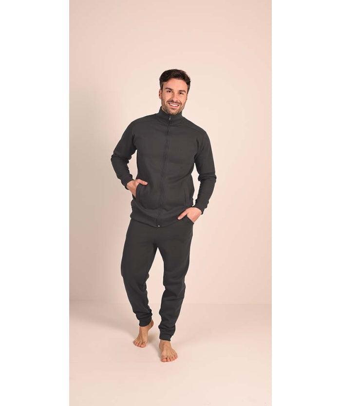 Tuta uomo invernale aperta con zip felpata Gary 8002