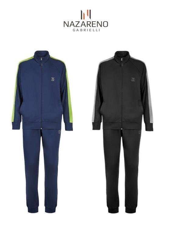 Tuta uomo zip garzata Nazareno Gabrielli SU3054 - Caos Intimo Donna - Uomo - Bambini - Casa - Nazareno Gabrielli