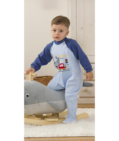 Pigiama tutone invernale neonato bambino Gary interlock 1146