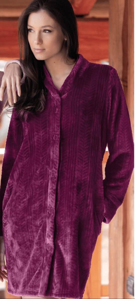 Vestaglia donna con bottoni Sièlei coral 95cm VR77 Verona - Caos Intimo Donna - Uomo - Bambini - Casa - Sièlei