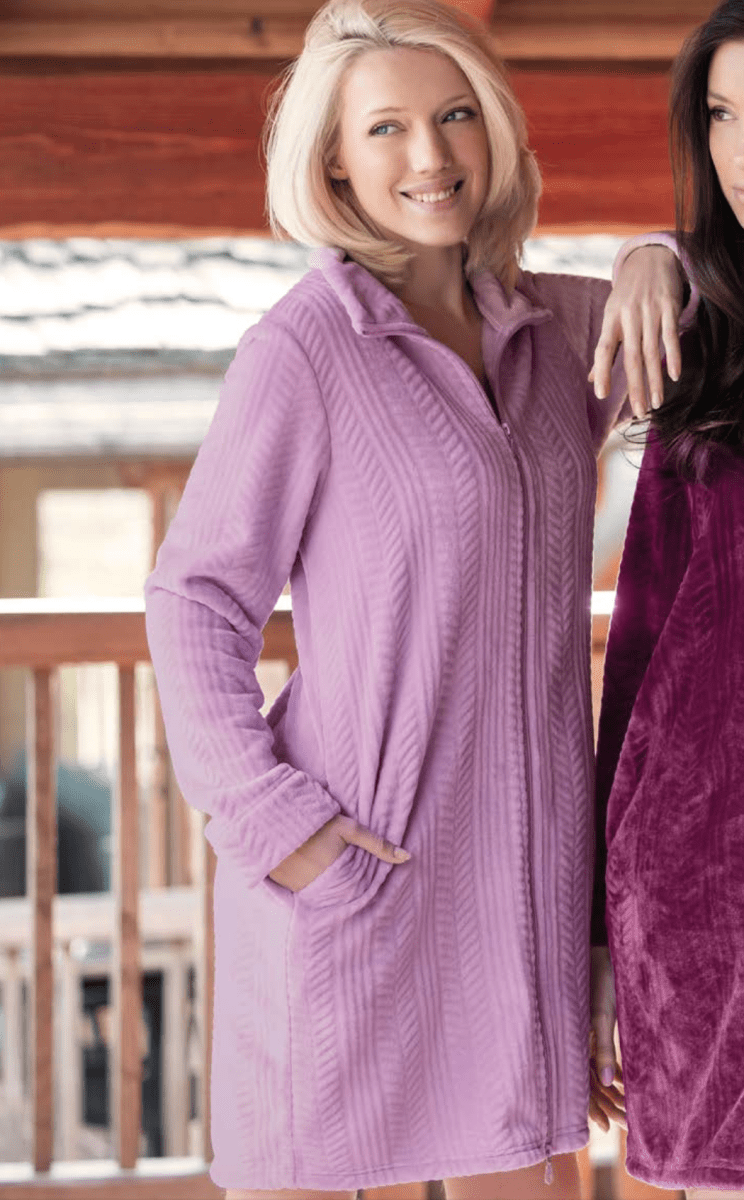 Vestaglia donna con zip Sièlei coral 95cm VR71 Verona - Caos Intimo Donna - Uomo - Bambini - Casa - Sièlei