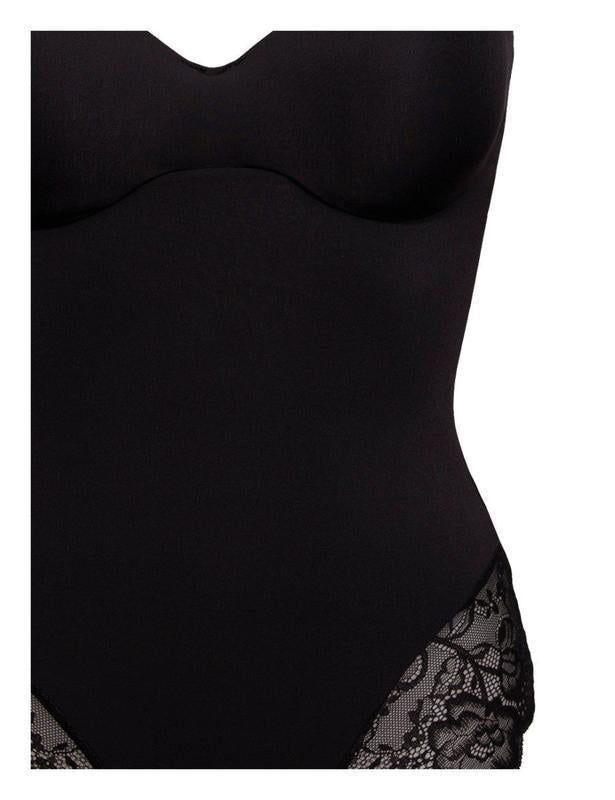 Body donna contenitivo modellante Sièlei in microfibra stretch con pizzo floreale 1978