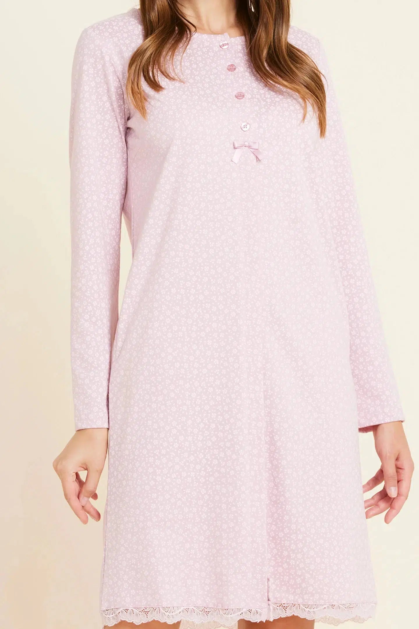 Camicia da notte aperta puro cotone Noidinotte LA2717