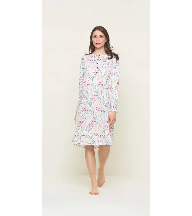 Camicia da notte calibrato donna Jersey serafino carrè Gary puro cotone U50003CONF
