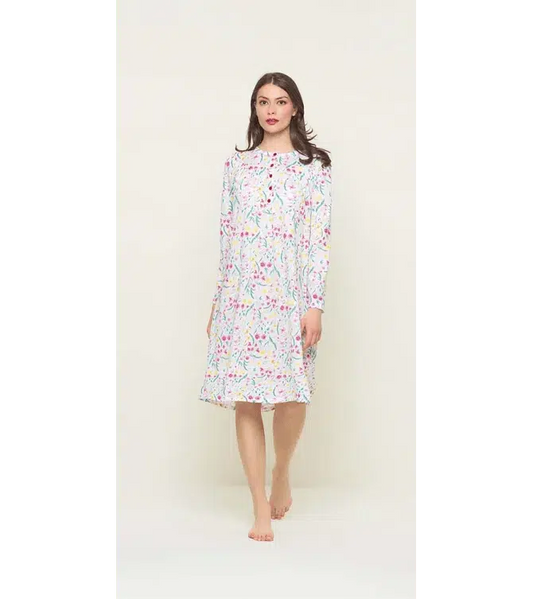 Camicia da notte calibrato donna Jersey serafino carrè Gary puro cotone U50003CONF