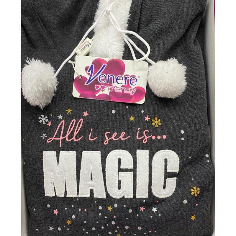 Camicia da notte maxi maglia felpa donna cotone Venere Double Canotta 9620