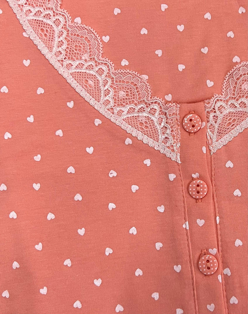 Camicia da notte serafino donna mezza manica cotone Noidinotte Delia Corason Stars LA2517AB