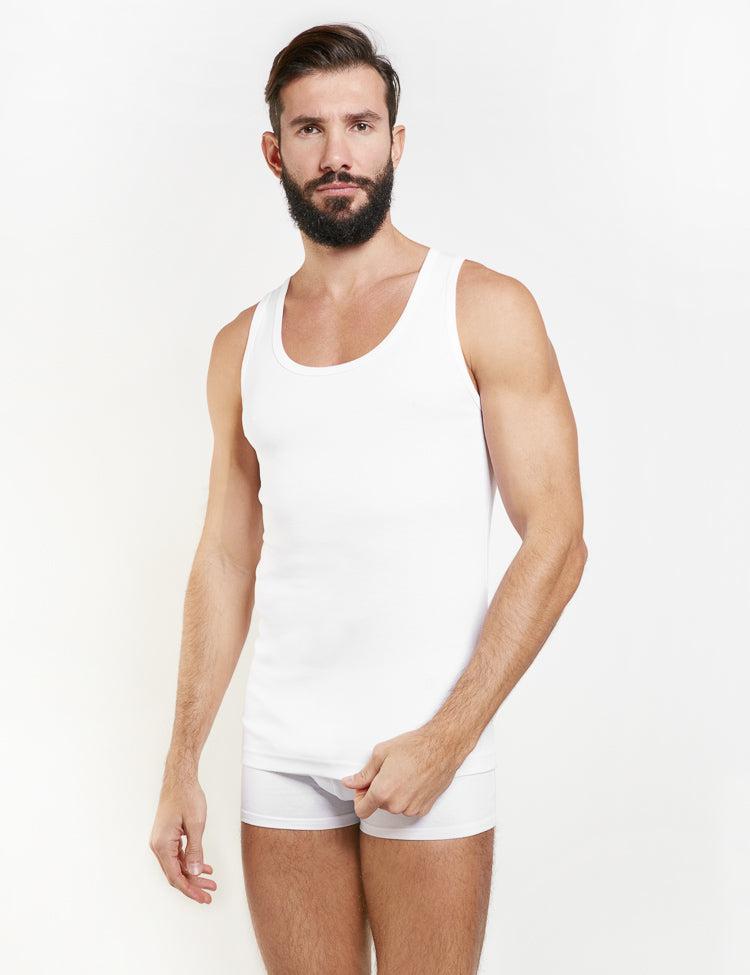 Canotta uomo Nottingham collo a giro 100% cotone bielastico VL80