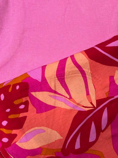 Completo donna mare puro cotone spalla larga pantalone corto Noidinotte LE1058