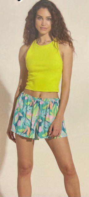 Completo donna mare puro cotone spalla larga pantalone corto Noidinotte LE1058