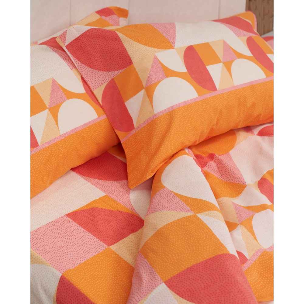 Completo lenzuola e federe di flanella Biancaluna Matrimoniale Tramonti Aura