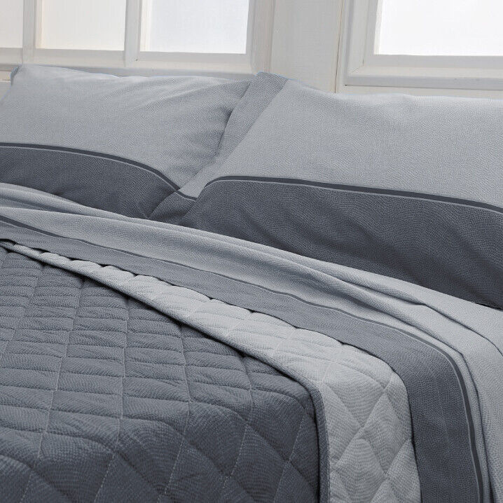 Completo lenzuola e federe di flanella Biancaluna Matrimoniale Tramonti Dern