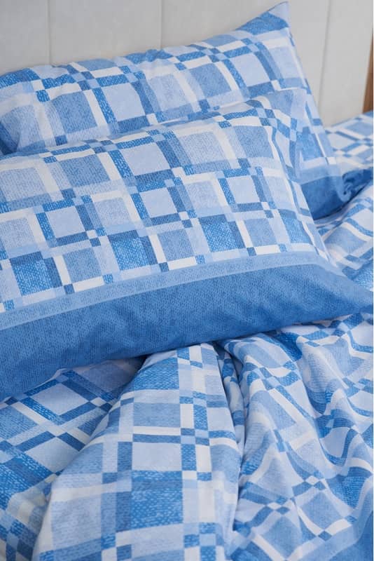 Completo lenzuola e federe di flanella Biancaluna Matrimoniale Tramonti Kubra