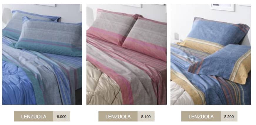 Completo lenzuola e federe di flanella Biancaluna Singolo Tramonti Karim