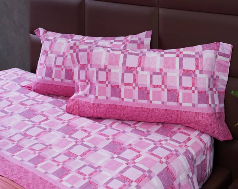 Completo lenzuola e federe di flanella Biancaluna un posto e mezzo Tramonti Kubra