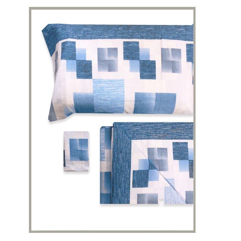 Completo lenzuola e federe di flanella Biancaluna un posto e mezzo Tramonti Ludo