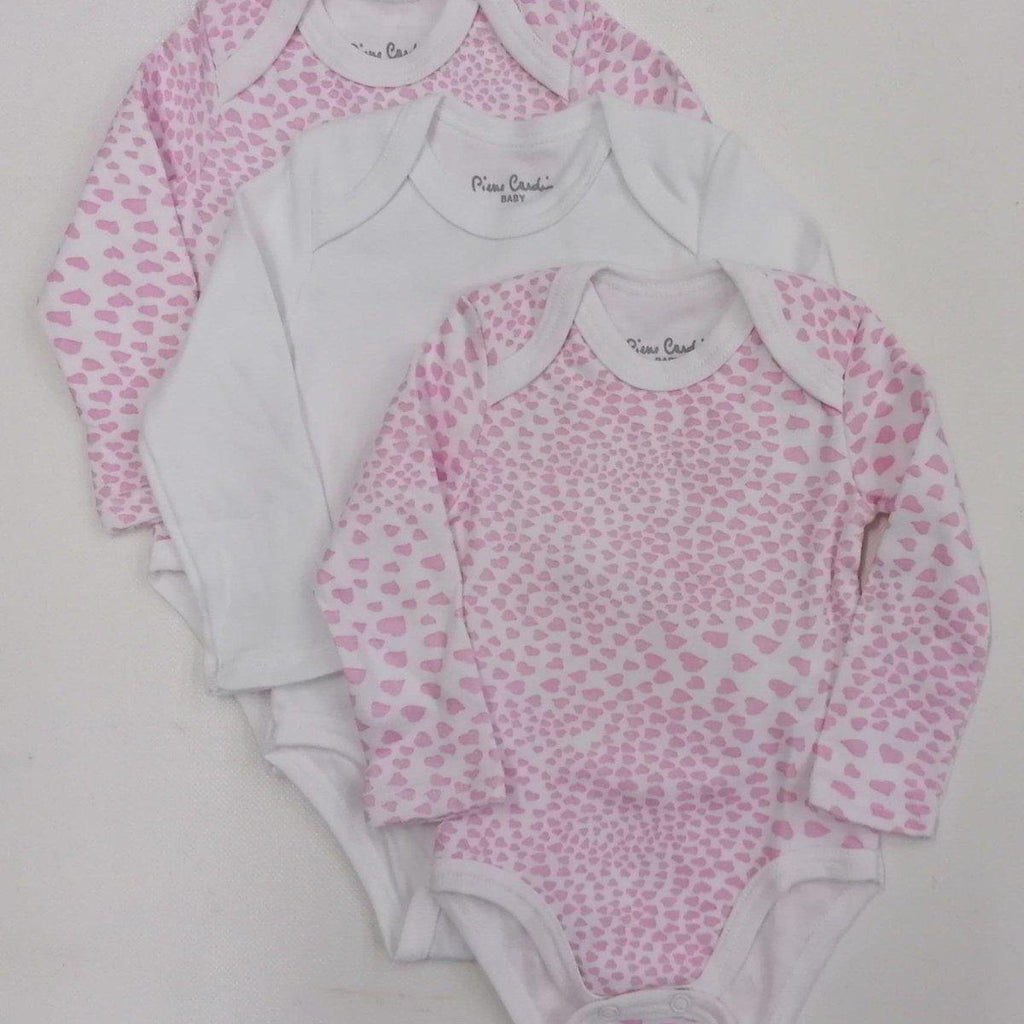 Confezione da 3 body neonata manica lunga Pierre Cardin caldo cotone PCKB3.213