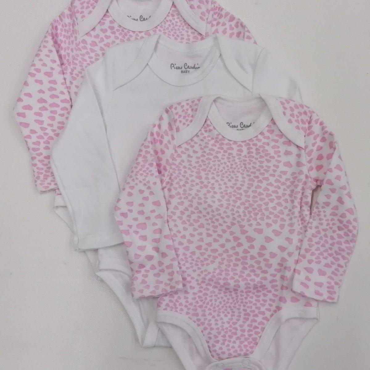 Confezione da 3 body neonata manica lunga Pierre Cardin caldo cotone PCKB3.213