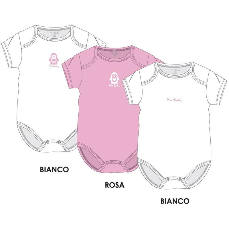 Confezione da 3 body neonata mezza manica Pierre Cardin 100% cotone PCKB3.036