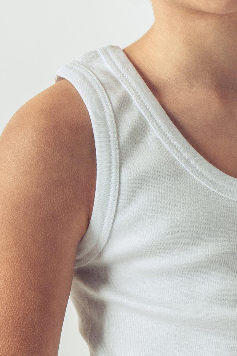 Confezione da 3 maglie Nottingham termomaglia canotta spalla larga bambino cotone interlock VL310R