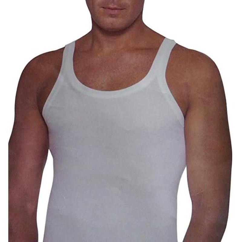 Confezione da 3 pezzi canotta spalla stretta costina uomo 100% cotone Leable 1525