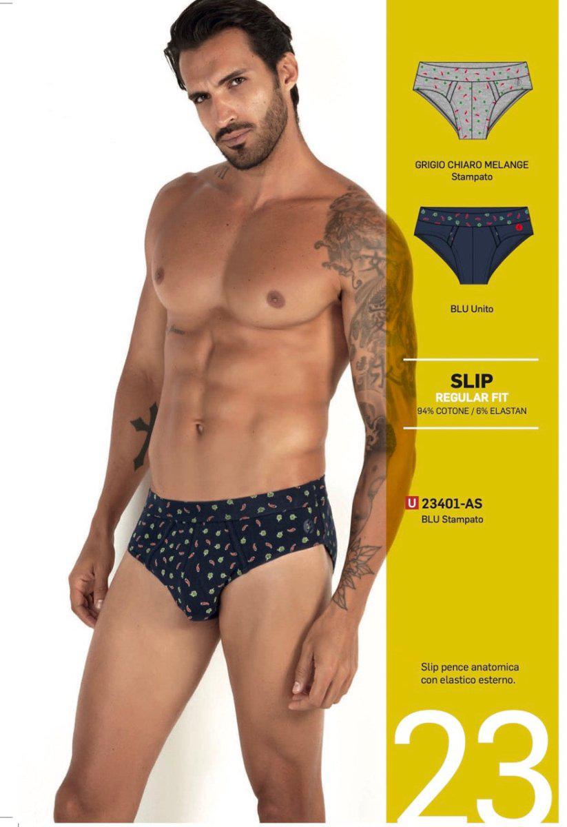 Confezione da 3 slip uomo Nottingham cotone bielastico rasato tinta unita 23401