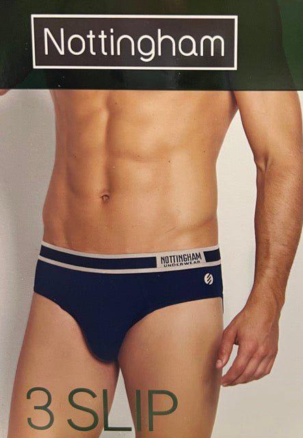 Confezione da 3 slip uomo Nottingham cotone bielastico rasato tinta unita 23951