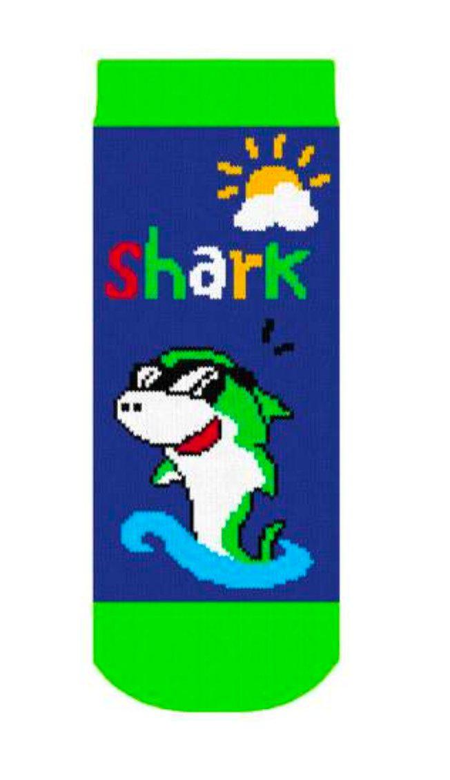 Confezione da 6 paia di calze antiscivolo baby cotone filo di scozia Meritex 7705 Shark