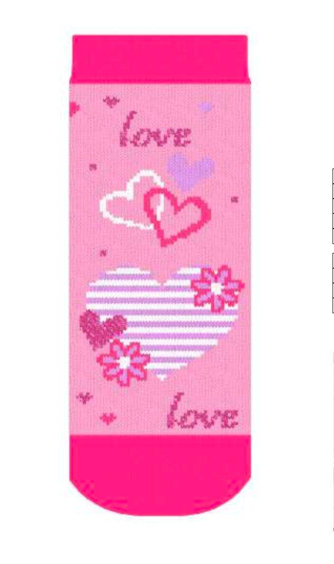 Confezione da 6 paia di calze antiscivolo baby cotone filo di scozia Meritex 7708 Baby Love