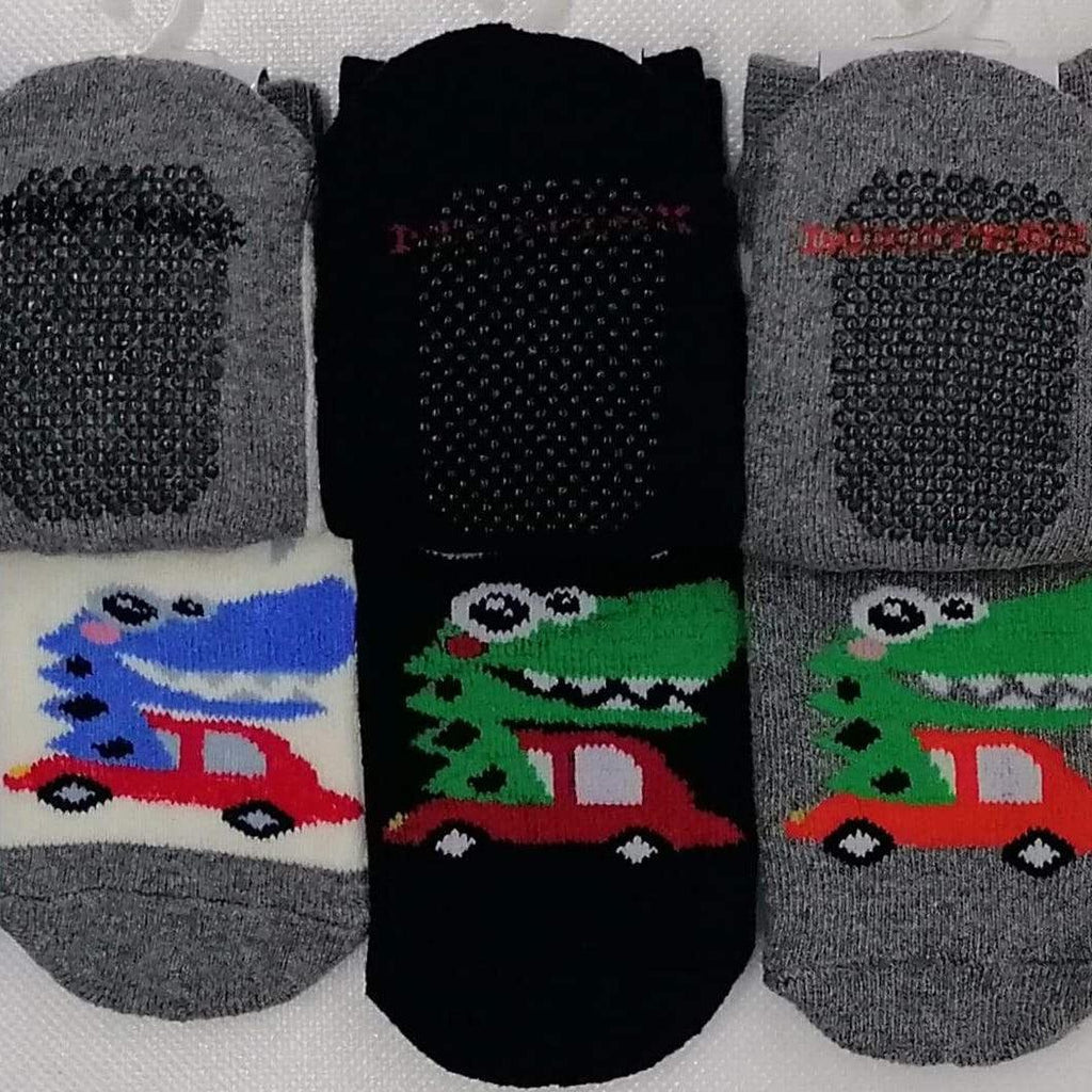 Confezione da 6 paia di calze antiscivolo baby in caldo cotone Meritex 4443