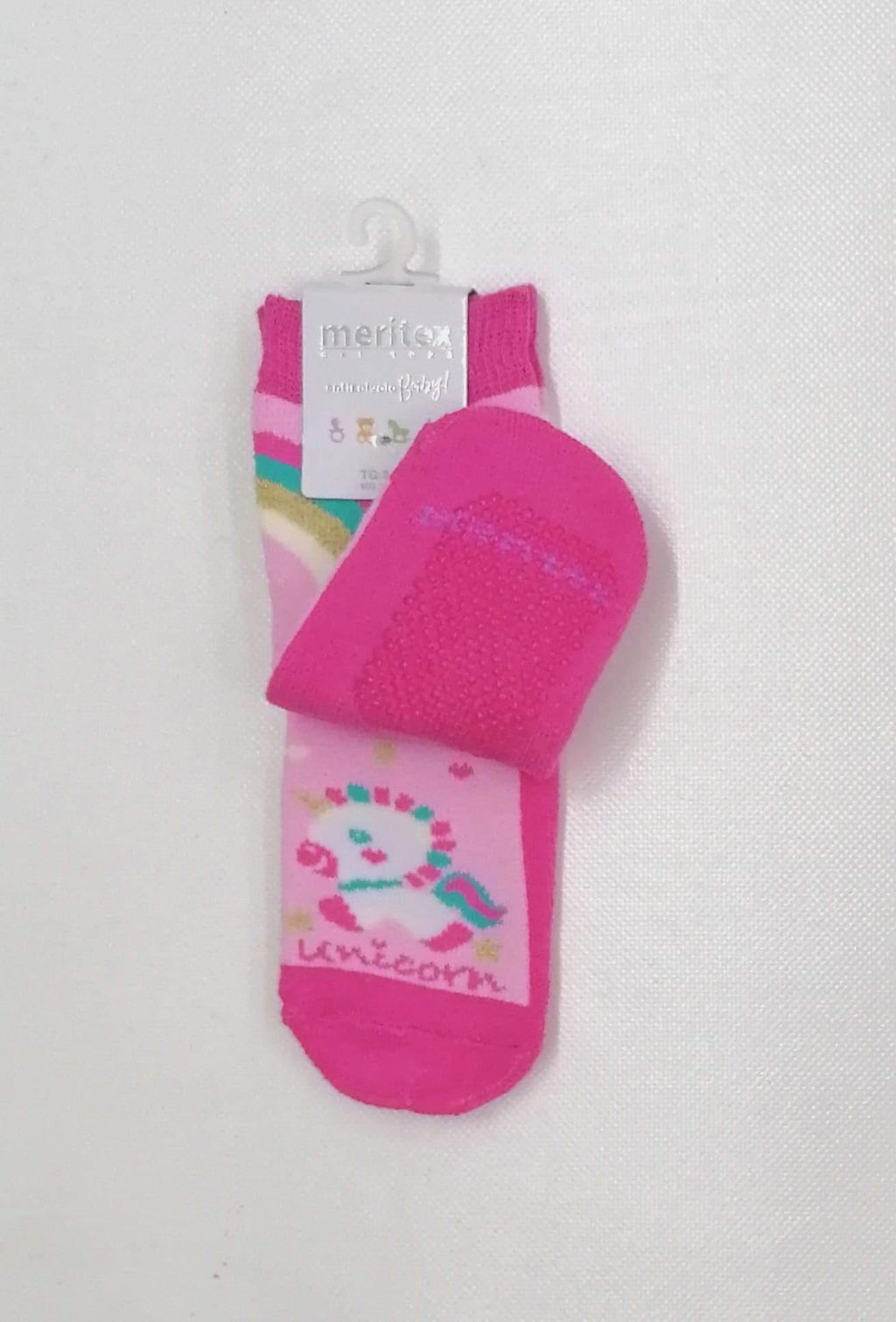 Confezione da 6 paia di calze antiscivolo baby in caldo cotone Meritex 4447