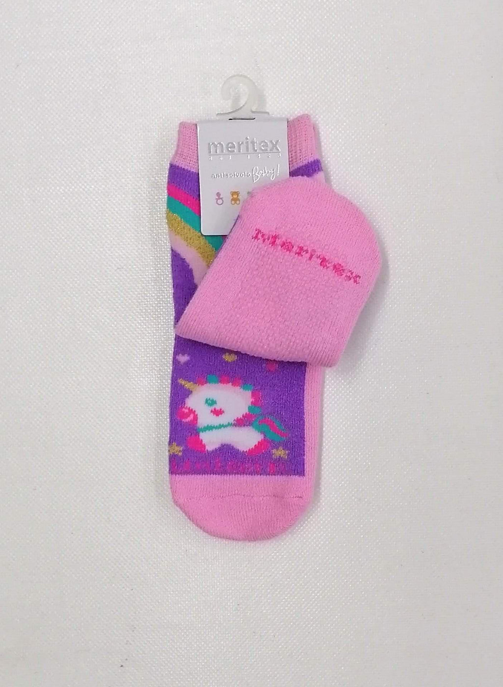 Confezione da 6 paia di calze antiscivolo baby in caldo cotone Meritex 4447