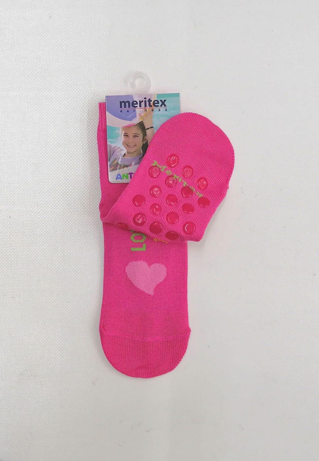 Confezione da 6 paia di calze antiscivolo bambina Meritex cotone 8003