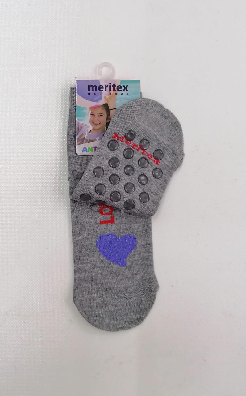 Confezione da 6 paia di calze antiscivolo bambina Meritex cotone 8003