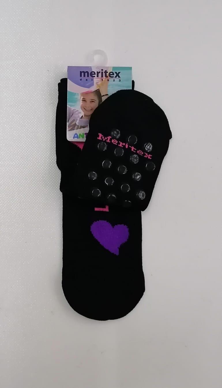 Confezione da 6 paia di calze antiscivolo bambina Meritex cotone 8003