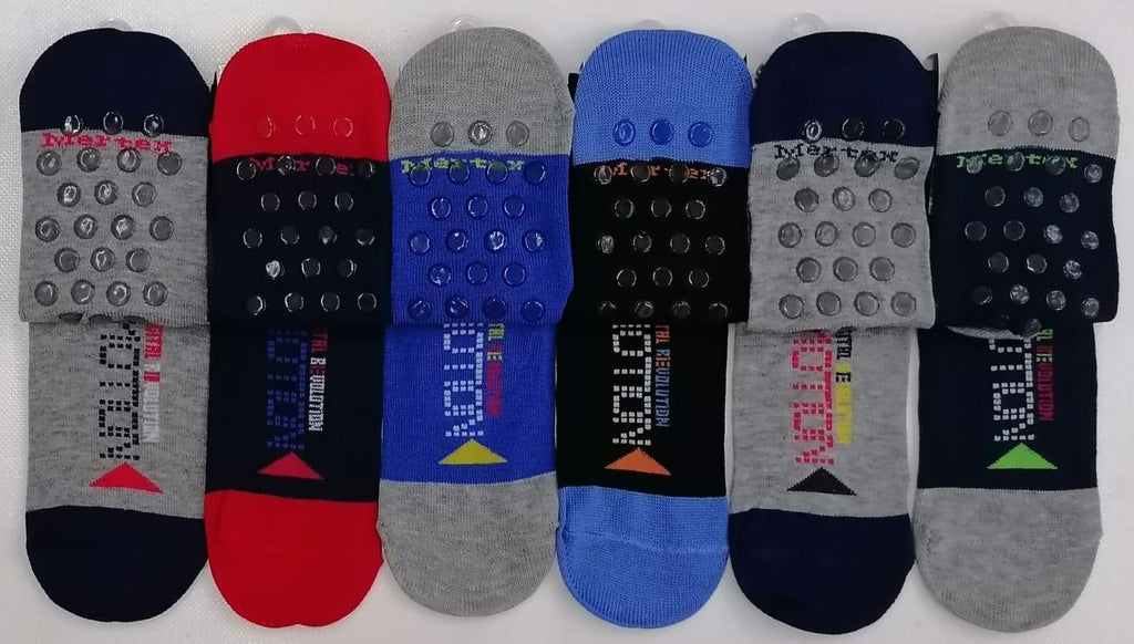 Confezione da 6 paia di calze antiscivolo bambino Meritex cotone 8001