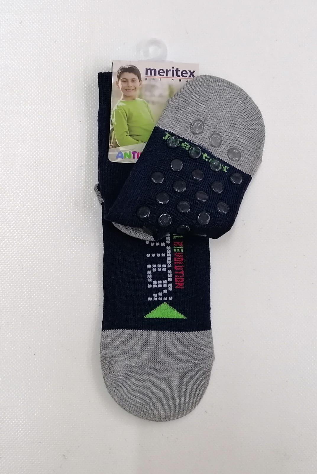 Confezione da 6 paia di calze antiscivolo bambino Meritex cotone 8001