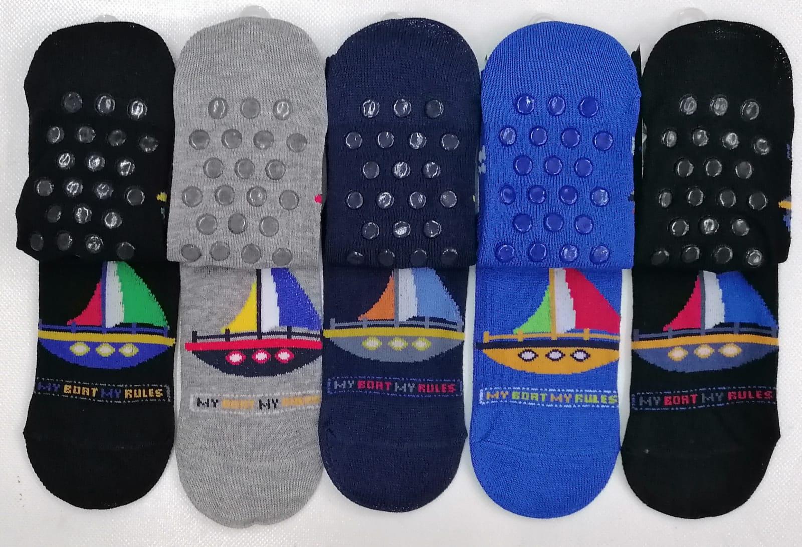 Confezione da 6 paia di calze antiscivolo bambino Meritex cotone 8002