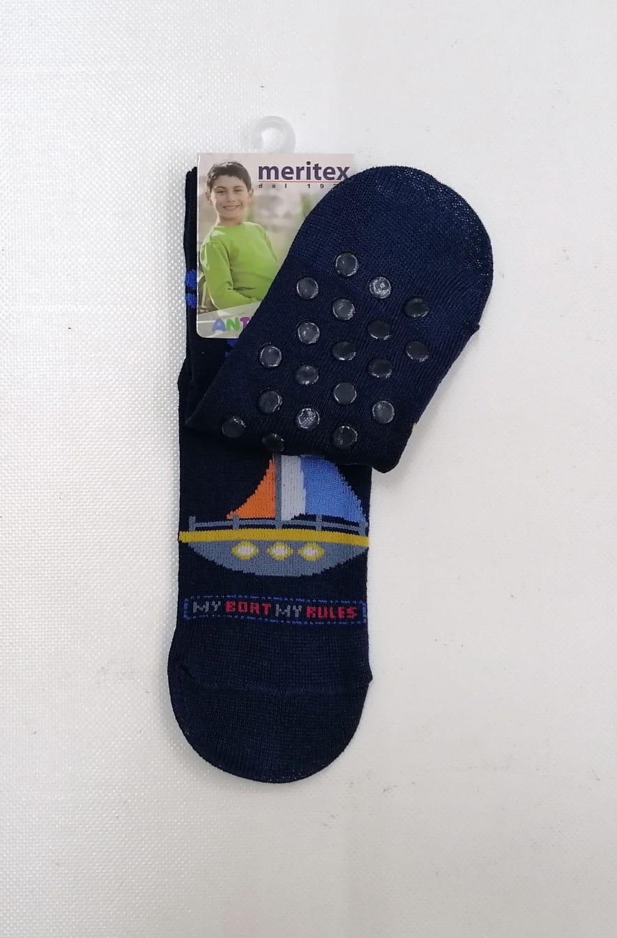 Confezione da 6 paia di calze antiscivolo bambino Meritex cotone 8002