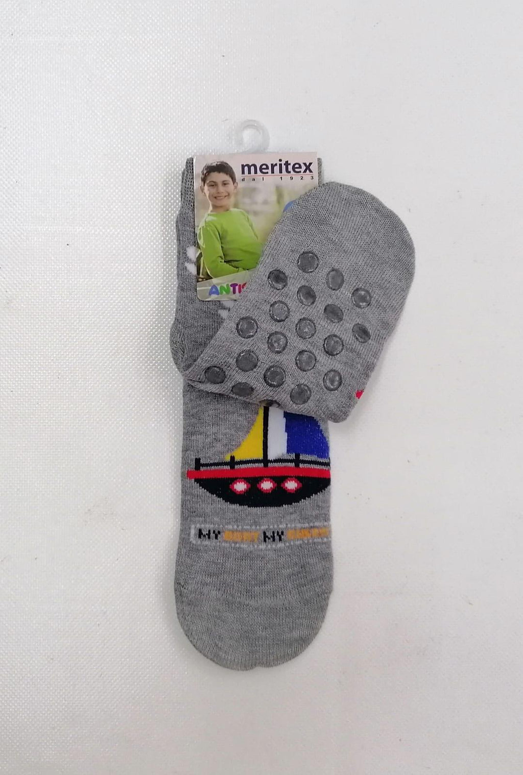 Confezione da 6 paia di calze antiscivolo bambino Meritex cotone 8002