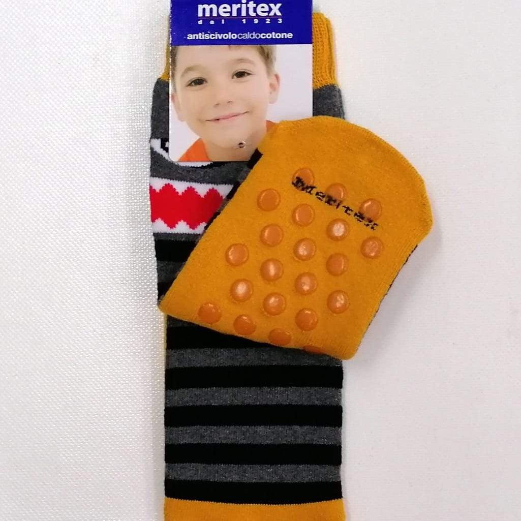 Confezione da 6 paia di calze antiscivolo bambino Meritex in caldo cotone 4353 Scary