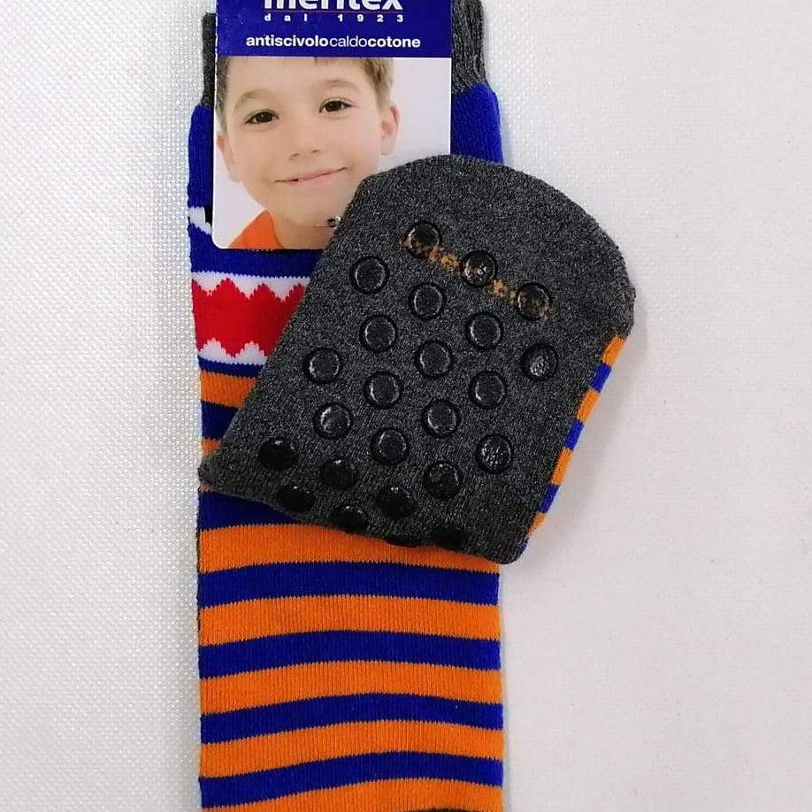 Confezione da 6 paia di calze antiscivolo bambino Meritex in caldo cotone 4353 Scary