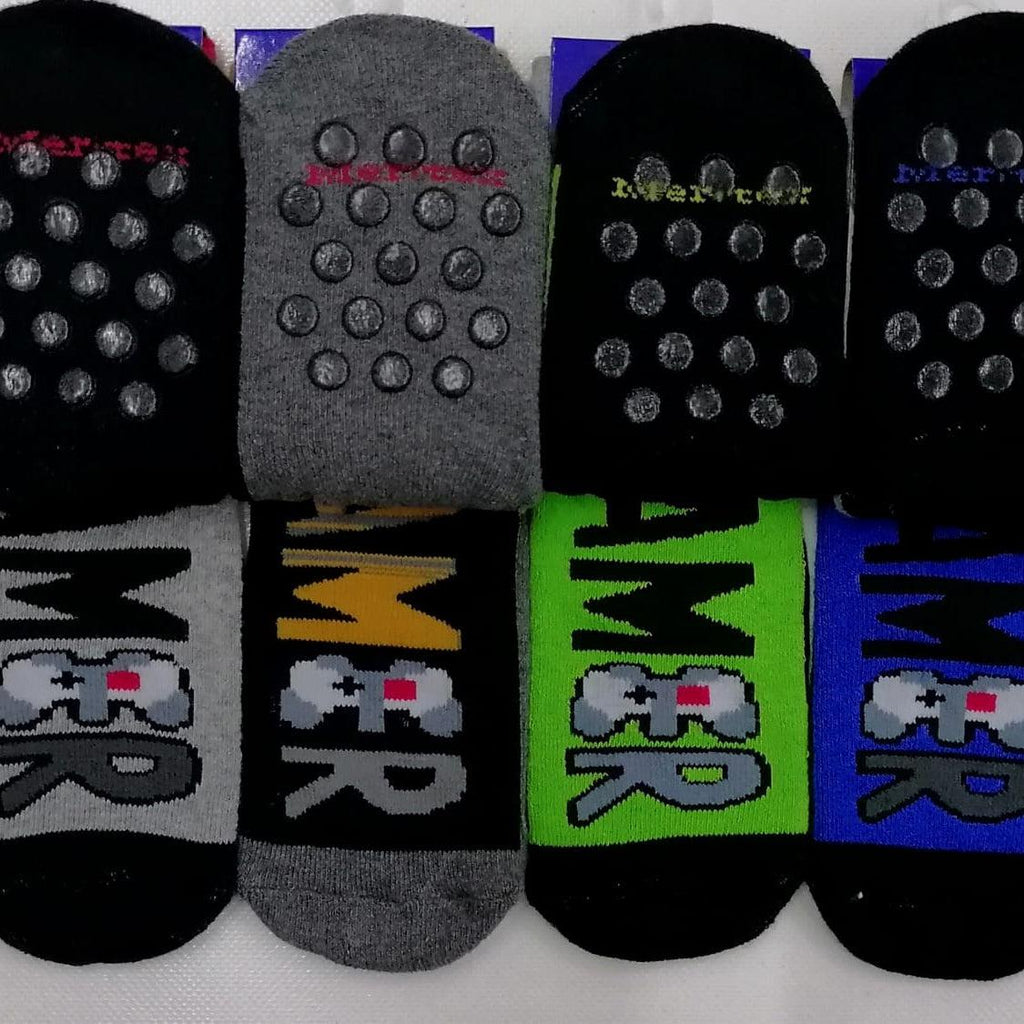 Confezione da 6 paia di calze antiscivolo bambino Meritex in caldo cotone 4354 Gamer