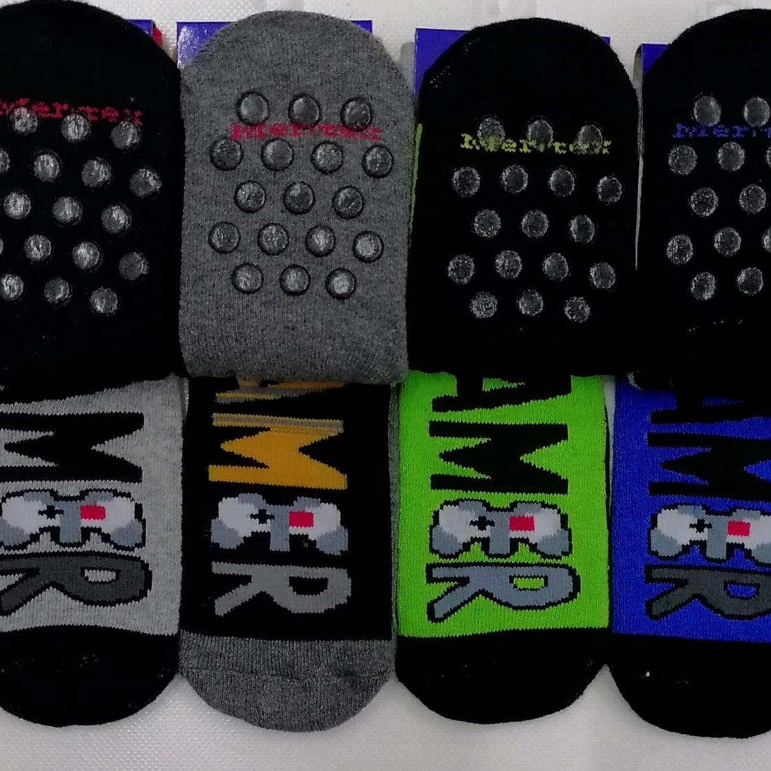Confezione da 6 paia di calze antiscivolo bambino Meritex in caldo cotone 4354 Gamer