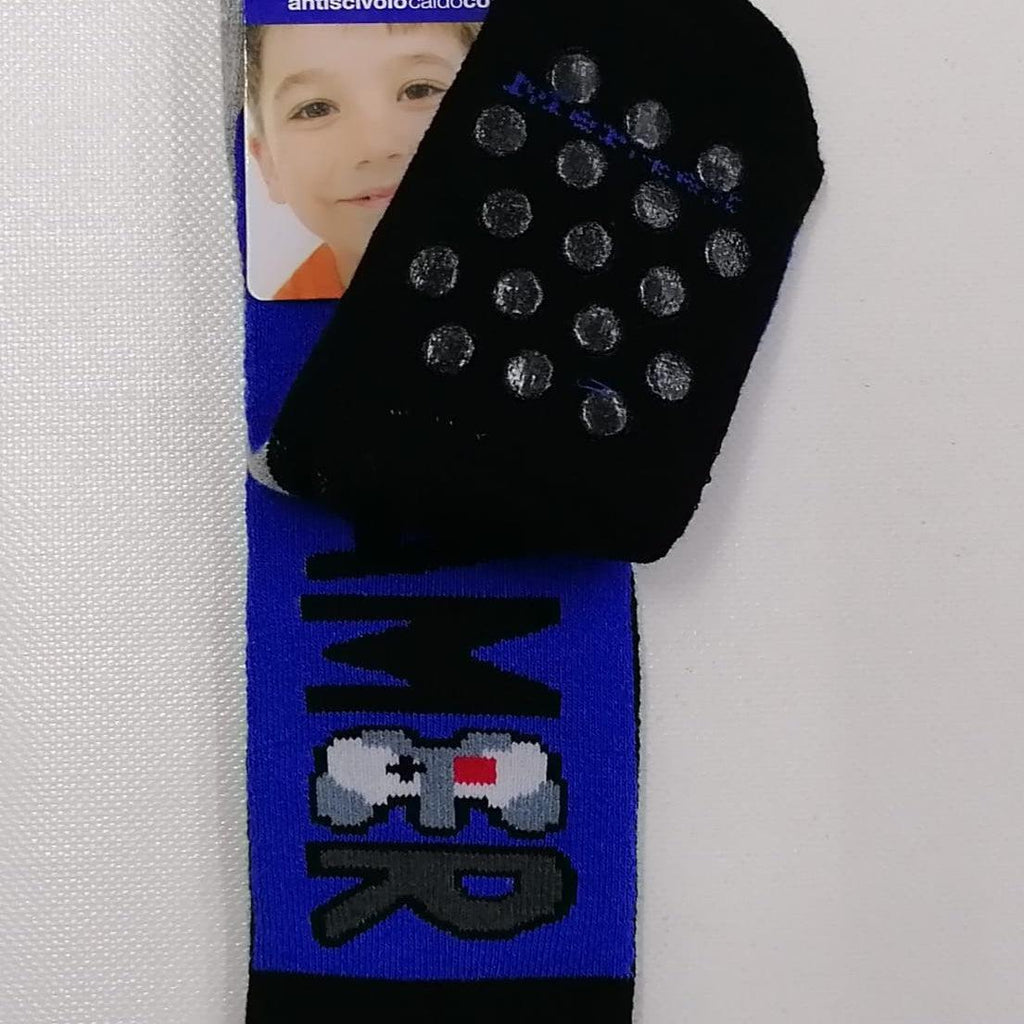 Confezione da 6 paia di calze antiscivolo bambino Meritex in caldo cotone 4354 Gamer