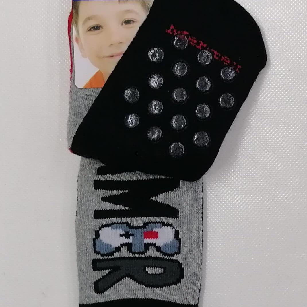 Confezione da 6 paia di calze antiscivolo bambino Meritex in caldo cotone 4354 Gamer